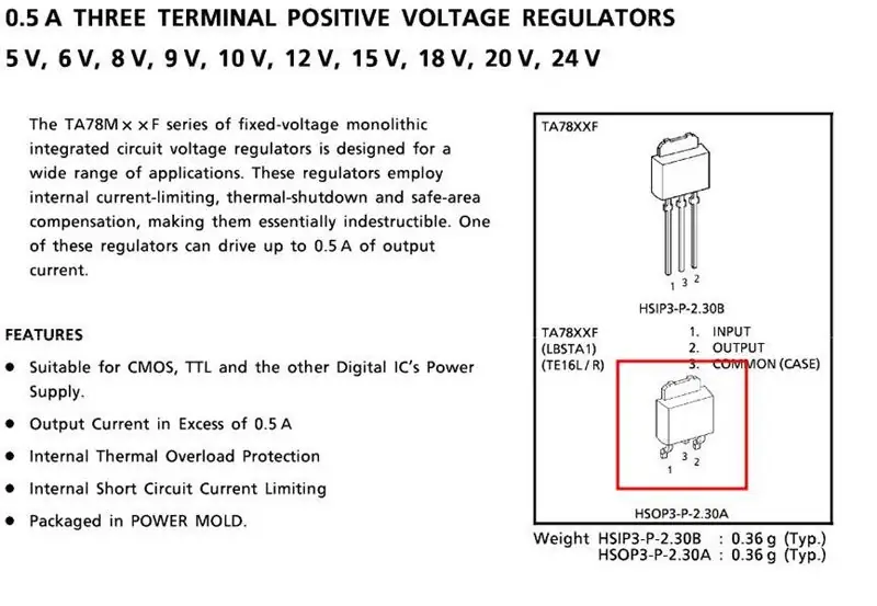 Hanapin ang Regulator Datasheet at Pinout