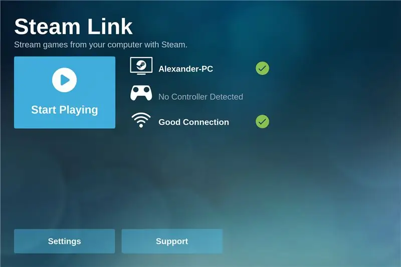 Configurando o software Steam Link