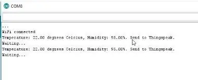 ESP8266 थिंग्सपीक को डेटा भेजता है