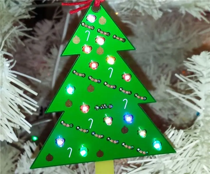 LED Circuit Board Christmas Christmas Ntoo Ornament: 15 Kauj Ruam (nrog Duab)