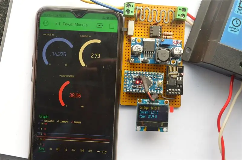 IoT Power Module: IoT Power Measurement funkció hozzáadása a Solar Charge Controller -hez