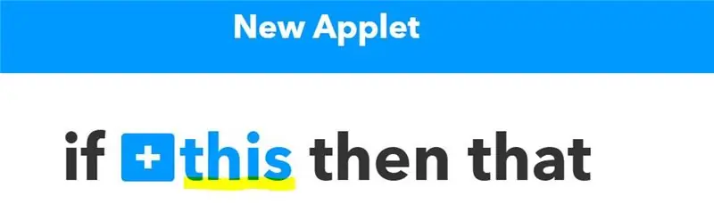 צור יישום IFTTT