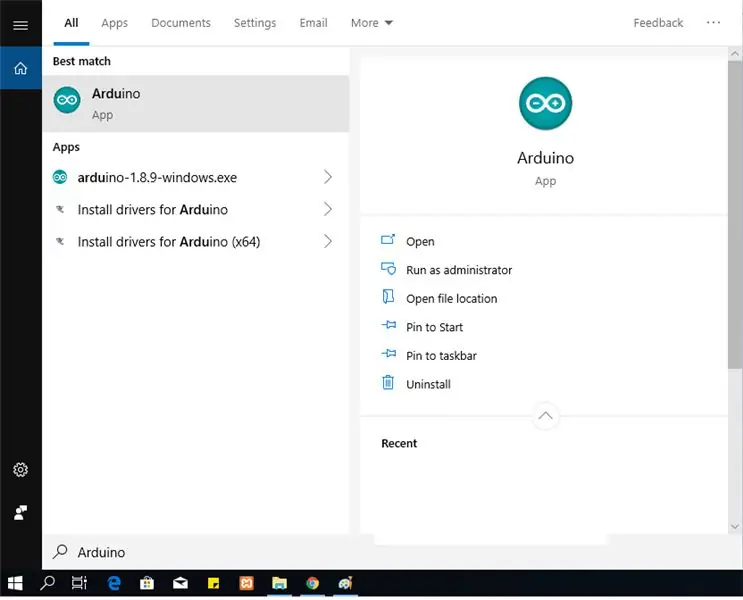 Buksan ang Arduino IDE