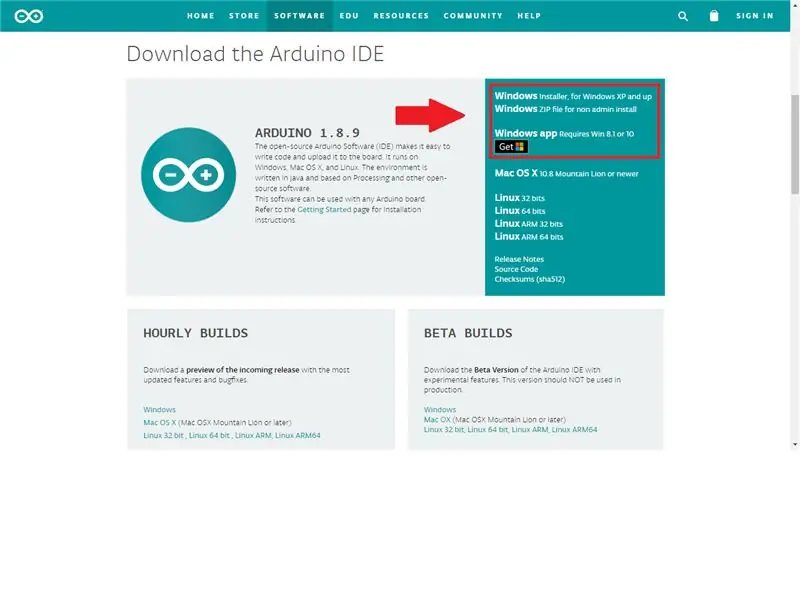 Download bestand Arduino IDE