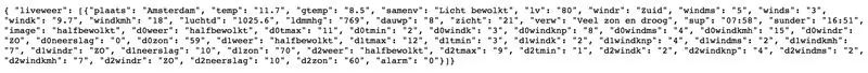 Weer -API -verbinding