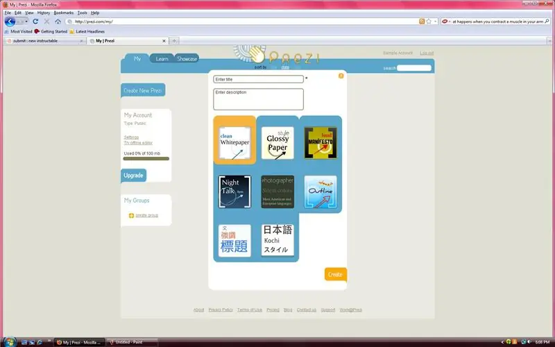 Създаване на Prezi