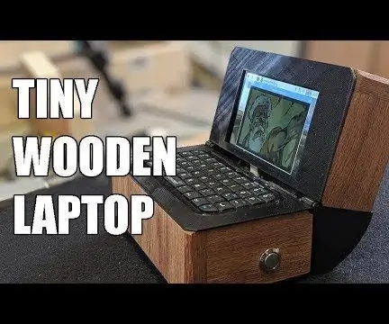 Winziger Laptop aus Holz - Gunook