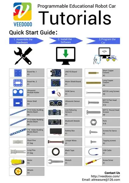 Veedooo Programming Robotic Car Assemble Instruction