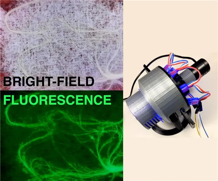 Olcsó fluoreszcencia és Brightfield mikroszkóp: 9 lépés (képekkel)