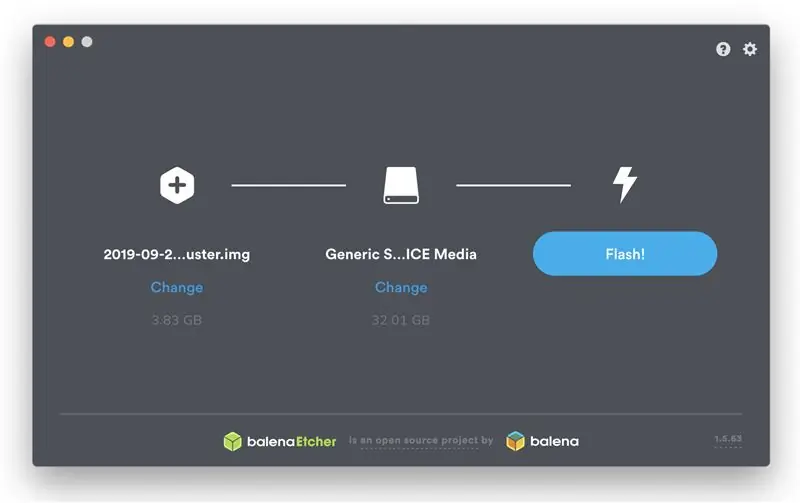 Laai Raspbian af en flits die SD -kaart