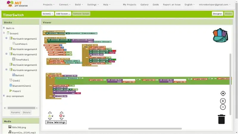 MIT App Inventor va Arduino Nano dasturlashda Android ilovasini yaratish