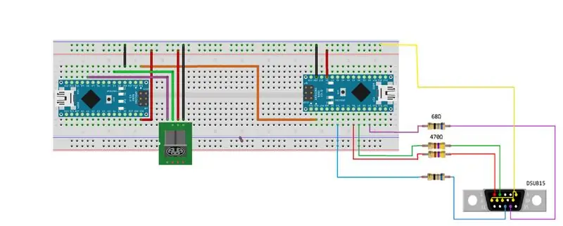 Upload de VGAx-bibliotheek en code op de tweede Arduino en zet alles samen