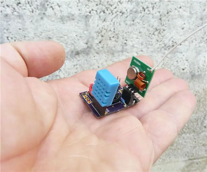 Mini Weather Station Na May Attiny85: 6 Mga Hakbang (na may Mga Larawan)