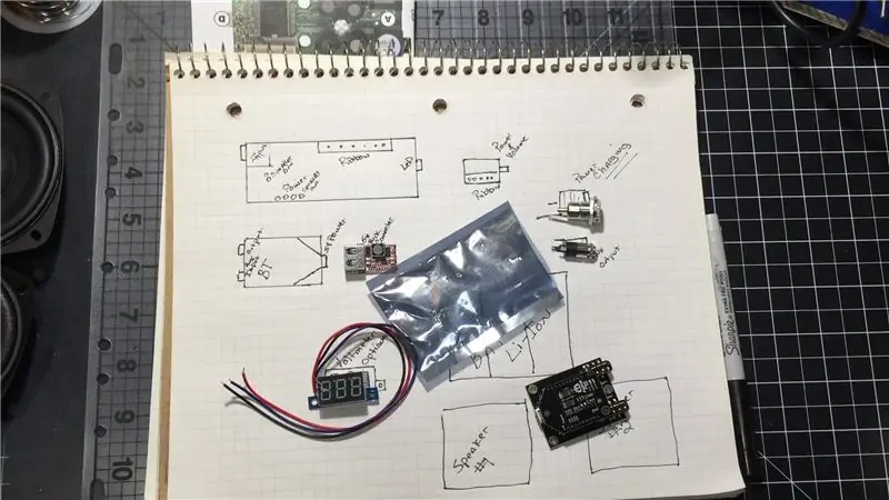 Skapa en krets/bild att följa när du bygger din Bluetooth -högtalare