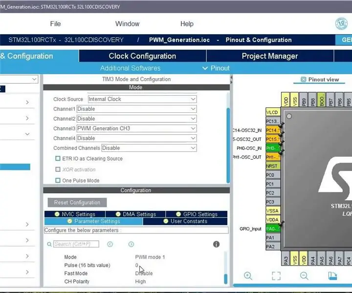 Atollic TrueSTUDIO-STM32L100 PWM-i õpetus: 4 sammu
