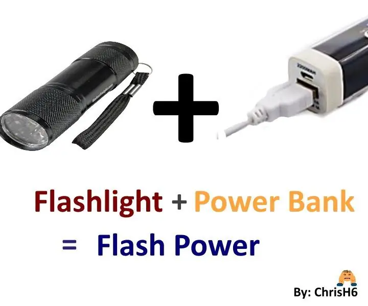 ዳግም ሊሞላ የሚችል የእጅ ባትሪ PowerBank 8 ደረጃዎች