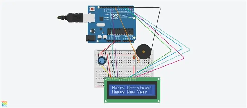 استفاده از LCD با بلندگوی Piezo (تم کریسمس)