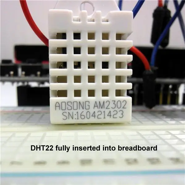 Utilització del sensor d’humitat i temperatura DHT22