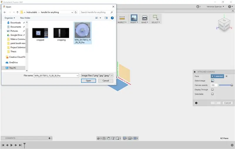 นำเข้ารูปภาพไปยัง Fusion 360