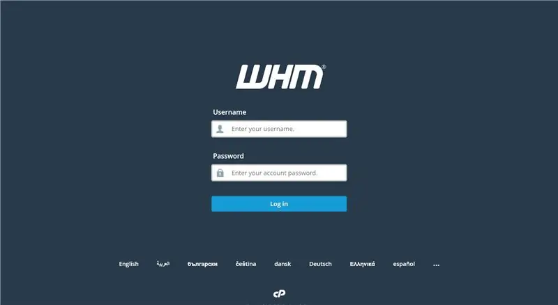 Paso 1: inicie sesión en su cuenta de administrador de host web o en el panel de control de su dominio