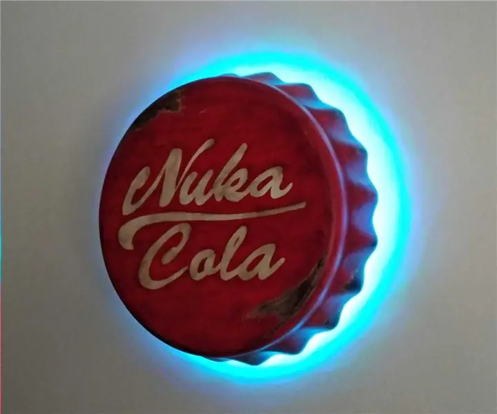 Nástenná lampa s uzáverom fľaše Nuka Cola: 9 krokov