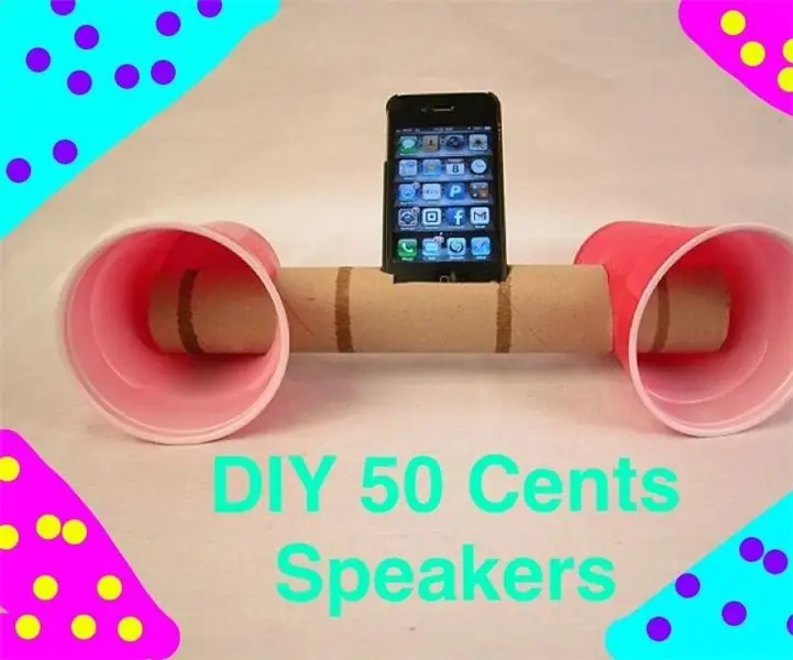 DIY 50 sent -luidsprekers (GEEN ELEKTRISITEIT!): 4 stappe