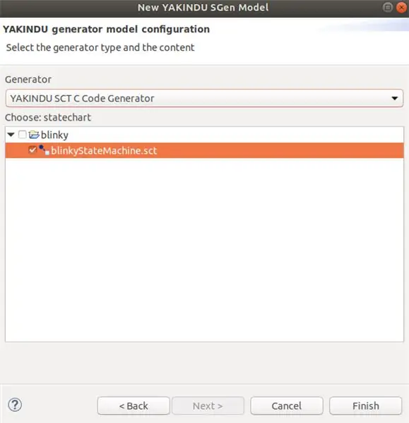 Die installering van YAKINDU Statechart Tools as 'n inprop vir Code Composer Studio