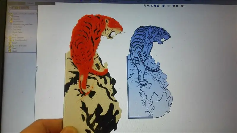 3D slikanje tigra