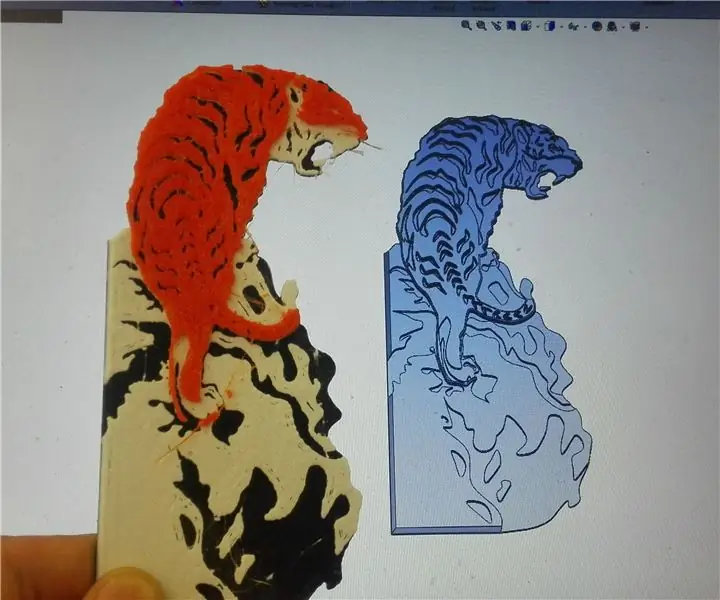 Tiger Painting 3d Gedruk: 5 stappe