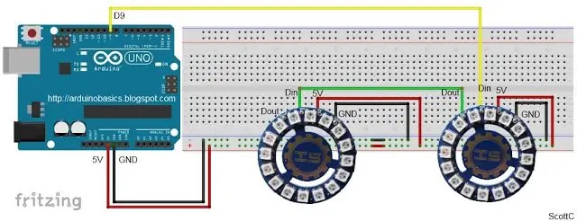 Подключение ДВУХ светодиодных колец к Arduino