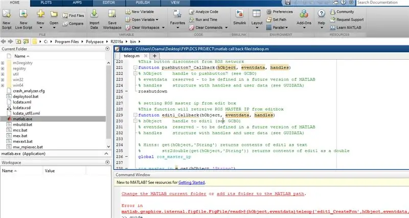 Programmation des boutons modifiables de l'interface graphique