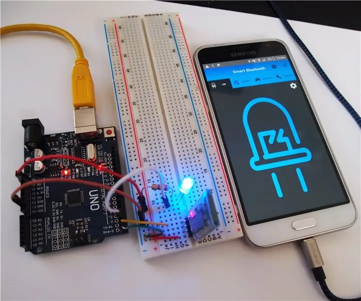 Arduino upravljački LED s HC-06 Bluetooth modulom: 4 koraka