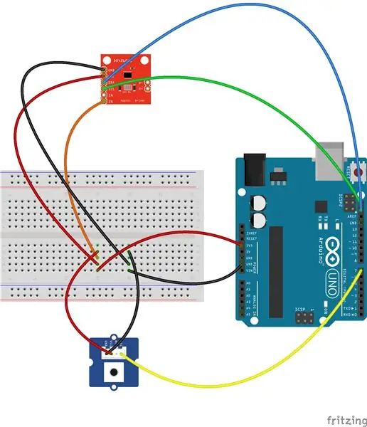 Esquema para botão para configuração do motor de vibração