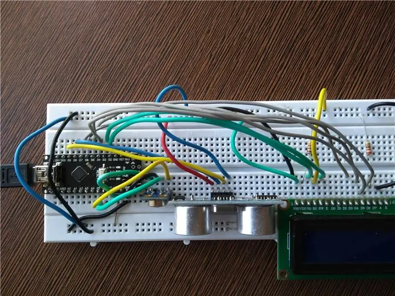 „Arduino“sąsaja su ultragarso jutikliu ir bekontakčiu temperatūros jutikliu