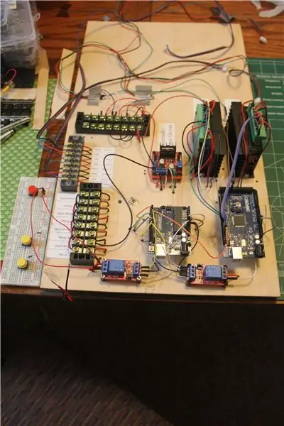 Montagem de equipamentos em um painel de controle