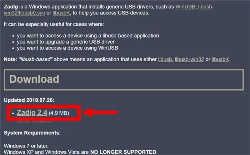 Installere USBasp -driveren ved hjelp av Zadig