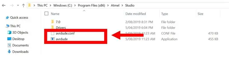 AVRDUDE endirilir