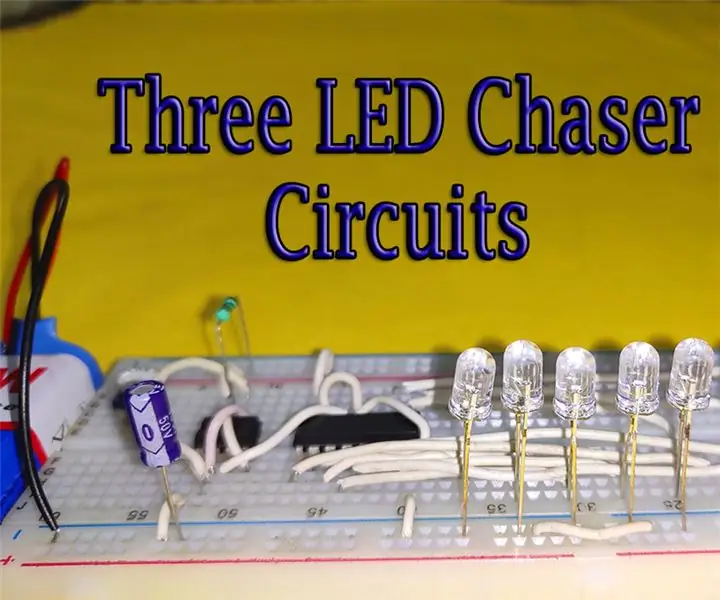 Tres maneres de fer un circuit LED Chaser amb control de velocitat + efecte posterior i posterior: 3 passos