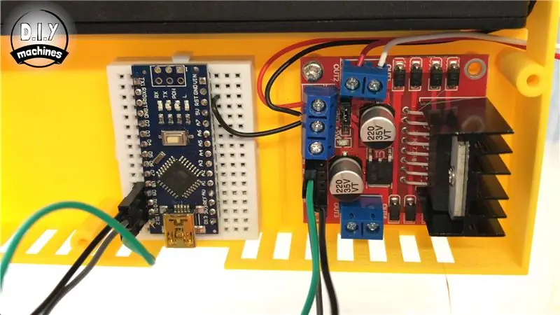 قم بتوصيل Arduino و Motor Driver