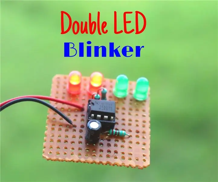 Kako napraviti dvostruki LED blinker krug na PCB -u: 11 koraka Kako napraviti dvostruki LED blinker krug na PCB -u: 11 koraka