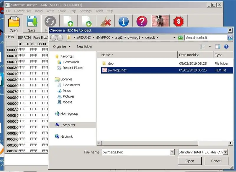 Kirjutage oma programmi / Hex -faili kiibiks