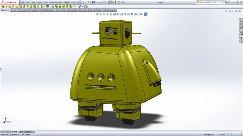 3D -modellering van die Instructables -robot: 6 stappe