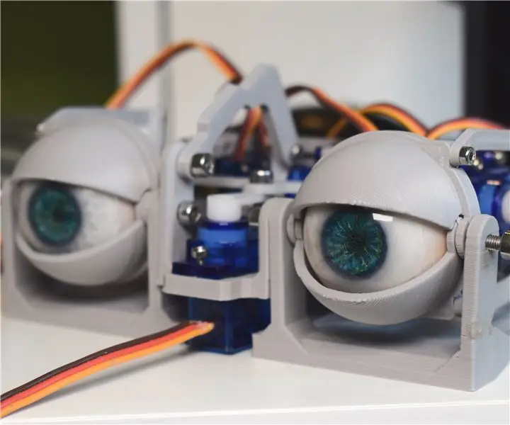 Pinasimple na 3D Printed Animatronic Dual Eye na Mekanismo