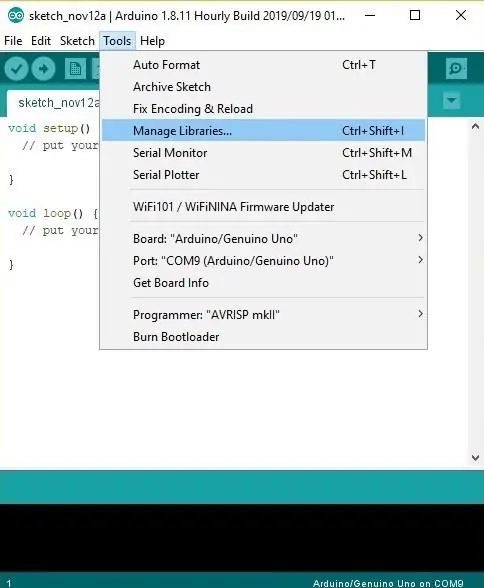 I2C Lcd üçün Kitabxana Yüklənir