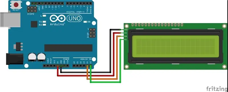 Connexió amb Arduino i adaptador Lcd I2C