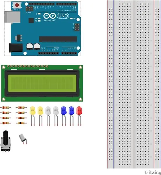 LED kocka LCD kijelzővel