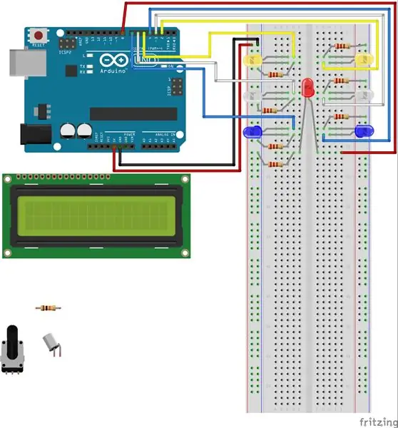 Dodajte 7. LED