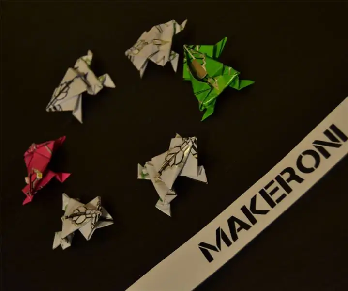 E-Origami "Stvaranje elektronskih žaba od papira": 6 koraka (sa slikama)