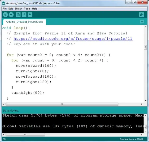 Arduino-code starten