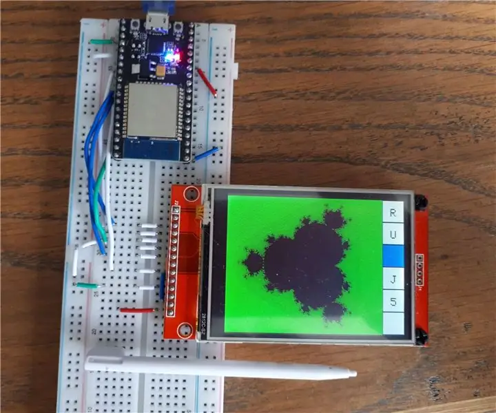 Mandelbrot dhe Julia vendos në ESP32: 4 hapa (me fotografi)